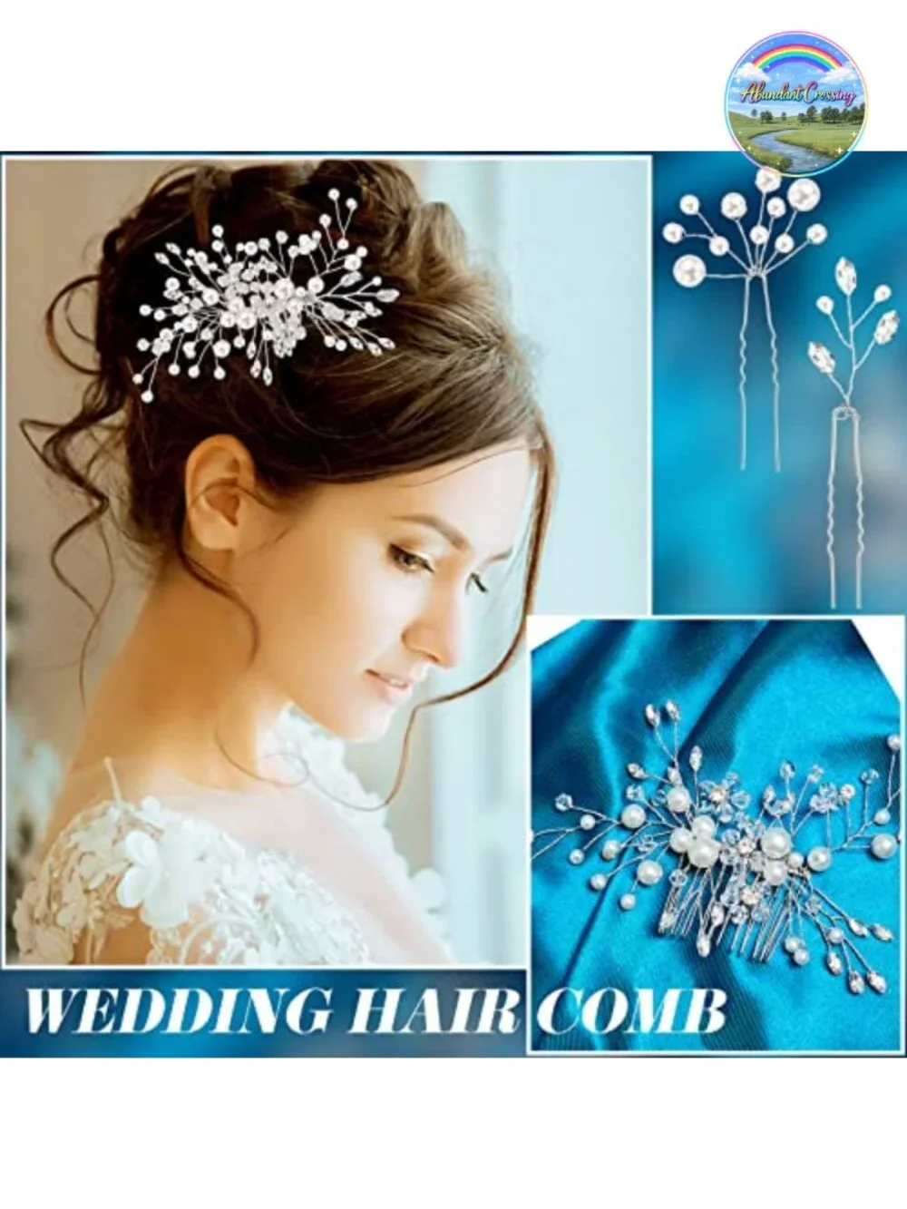 44 Pc Faux Pearl Crystal Hair Comb Set Wedding Bridal Hair Accessories